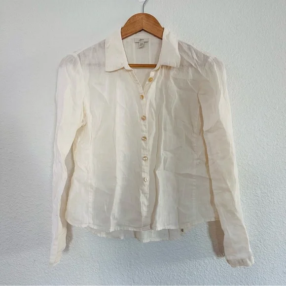 Joie 100% linen Button Up Blouse Top Size XS - Picture 1 of 5